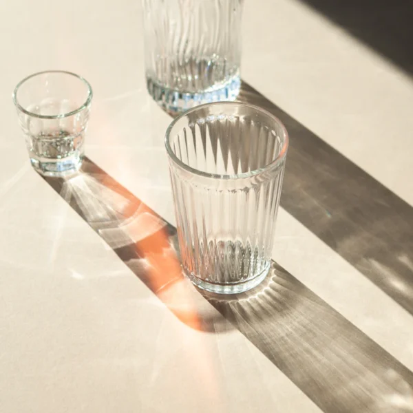 Ribbed Glass Tumbler Set of 6 — Home & Kitchen at Mega Sale